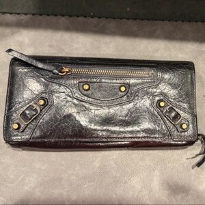 Balenciaga Black Leather Wallet